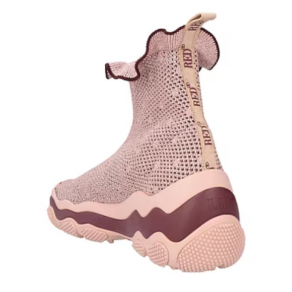 RED Valentino Round Toe High-Top Sneakers - Picture 3 of 9